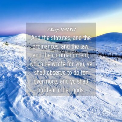 Picture 04 - 2 Kings 17:37 KJV - And the statutes, and the ordinances, and the - Bible Verse Picture