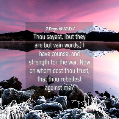 Picture 04 - 2 Kings 18:20 KJV - Thou sayest, (but they are but vain words,) I - Bible Verse Picture