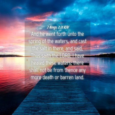 Picture 04 - 2 Kings 2:21 KJV - And he went forth unto the spring of the waters, - Bible Verse Picture