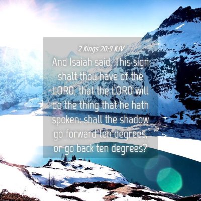 Picture 04 - 2 Kings 20:9 KJV - And Isaiah said, This sign shalt thou have of the - Bible Verse Picture