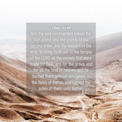 Picture 04 - 2 Kings 23:4 KJV - And the king commanded Hilkiah the high priest, - Bible Verse Picture
