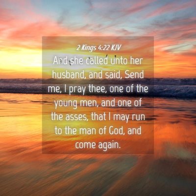 Picture 04 - 2 Kings 4:22 KJV - And she called unto her husband, and said, Send - Bible Verse Picture