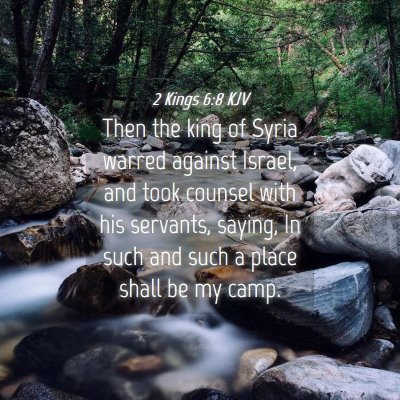Picture 04 - 2 Kings 6:8 KJV - Then the king of Syria warred against Israel, and - Bible Verse Picture