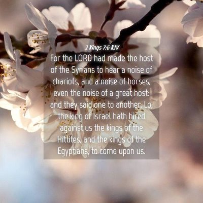 Picture 04 - 2 Kings 7:6 KJV - For the LORD had made the host of the Syrians to - Bible Verse Picture