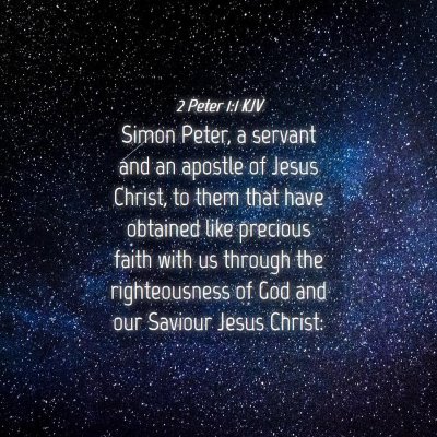 Picture 04 - 2 Peter 1:1 KJV - Simon Peter, a servant and an apostle of Jesus - Bible Verse Picture