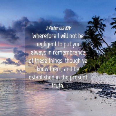 Picture 04 - 2 Peter 1:12 KJV - Wherefore I will not be negligent to put you - Bible Verse Picture
