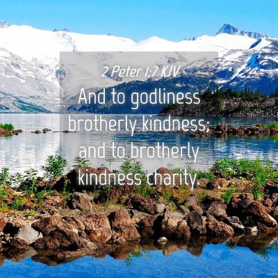Picture 04 - 2 Peter 1:7 KJV - And to godliness brotherly kindness; and to - Bible Verse Picture