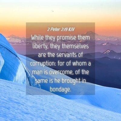 Picture 04 - 2 Peter 2:19 KJV - While they promise them liberty, they themselves - Bible Verse Picture