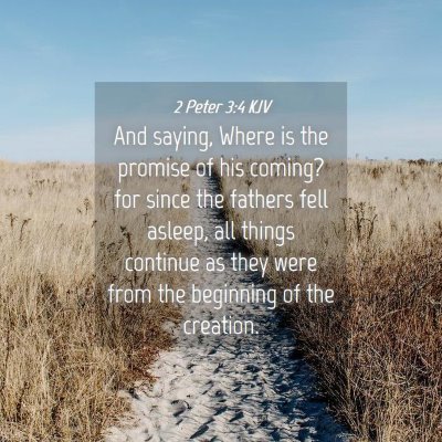Picture 04 - 2 Peter 3:4 KJV - And saying, Where is the promise of his coming? - Bible Verse Picture