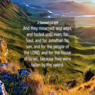 Picture 04 - 2 Samuel 1:12 KJV - And they mourned, and wept, and fasted until - Bible Verse Picture