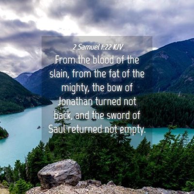 Picture 04 - 2 Samuel 1:22 KJV - From the blood of the slain, from the fat of the - Bible Verse Picture