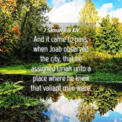 Picture 04 - 2 Samuel 11:16 KJV - And it came to pass, when Joab observed the city, - Bible Verse Picture