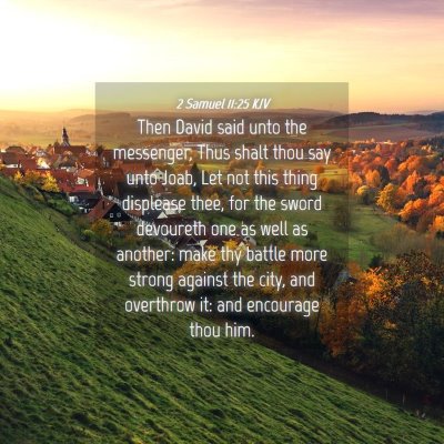 Picture 04 - 2 Samuel 11:25 KJV - Then David said unto the messenger, Thus shalt - Bible Verse Picture