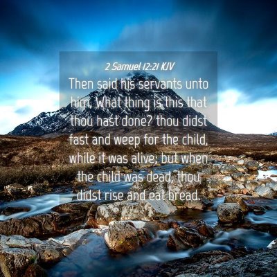 Picture 04 - 2 Samuel 12:21 KJV - Then said his servants unto him, What thing is - Bible Verse Picture