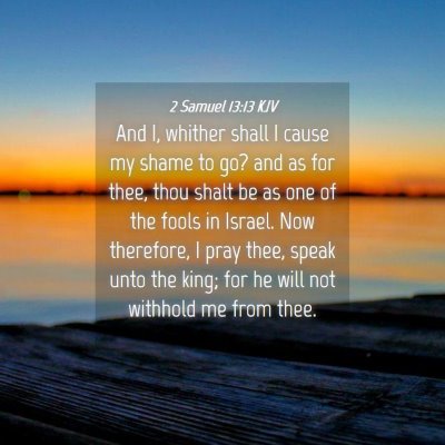 Picture 04 - 2 Samuel 13:13 KJV - And I, whither shall I cause my shame to go? and - Bible Verse Picture