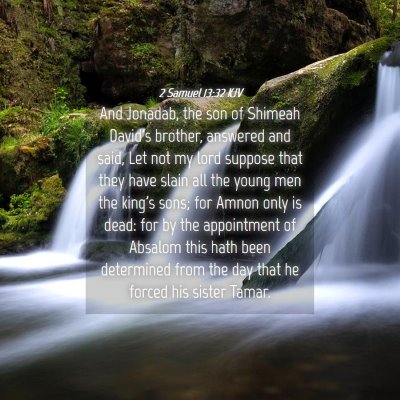 Picture 04 - 2 Samuel 13:32 KJV - And Jonadab, the son of Shimeah David's brother, - Bible Verse Picture