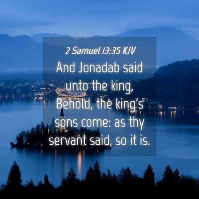 Picture 04 - 2 Samuel 13:35 KJV - And Jonadab said unto the king, Behold, the - Bible Verse Picture