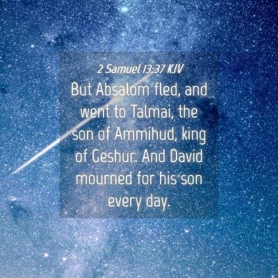 Picture 04 - 2 Samuel 13:37 KJV - But Absalom fled, and went to Talmai, the son of - Bible Verse Picture