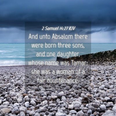 Picture 04 - 2 Samuel 14:27 KJV - And unto Absalom there were born three sons, and - Bible Verse Picture
