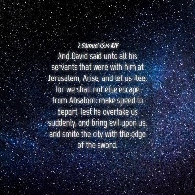 Picture 04 - 2 Samuel 15:14 KJV - And David said unto all his servants that were - Bible Verse Picture