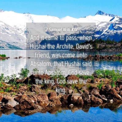 Picture 04 - 2 Samuel 16:16 KJV - And it came to pass, when Hushai the Archite, - Bible Verse Picture