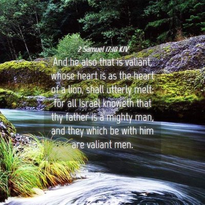 Picture 04 - 2 Samuel 17:10 KJV - And he also that is valiant, whose heart is as - Bible Verse Picture