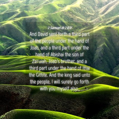 Picture 04 - 2 Samuel 18:2 KJV - And David sent forth a third part of the people - Bible Verse Picture