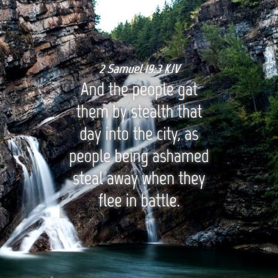 Picture 04 - 2 Samuel 19:3 KJV - And the people gat them by stealth that day into - Bible Verse Picture