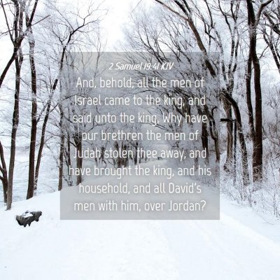 Picture 04 - 2 Samuel 19:41 KJV - And, behold, all the men of Israel came to the - Bible Verse Picture