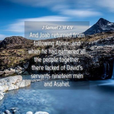Picture 04 - 2 Samuel 2:30 KJV - And Joab returned from following Abner: and when - Bible Verse Picture