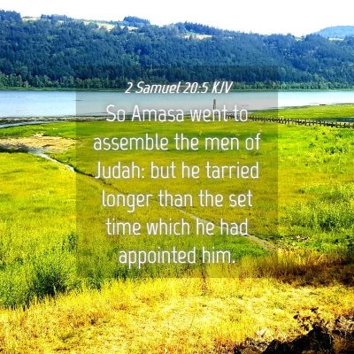 Picture 04 - 2 Samuel 20:5 KJV - So Amasa went to assemble the men of Judah: but - Bible Verse Picture
