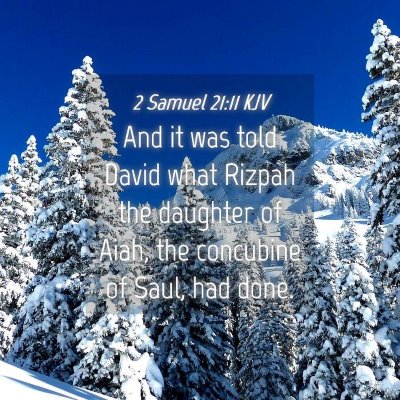 Picture 04 - 2 Samuel 21:11 KJV - And it was told David what Rizpah the daughter of - Bible Verse Picture