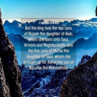 Picture 04 - 2 Samuel 21:8 KJV - But the king took the two sons of Rizpah the - Bible Verse Picture