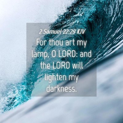 Picture 04 - 2 Samuel 22:29 KJV - For thou art my lamp, O LORD: and the LORD will - Bible Verse Picture