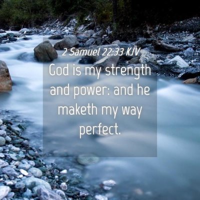 Picture 04 - 2 Samuel 22:33 KJV - God is my strength and power: and he maketh my - Bible Verse Picture