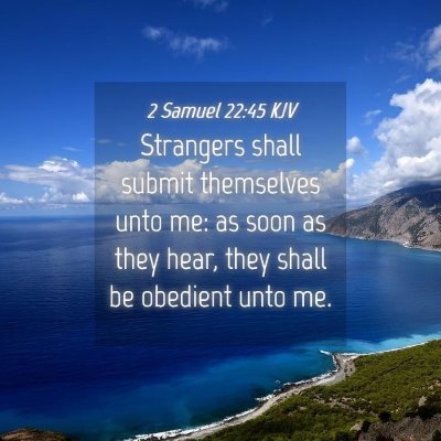 Picture 04 - 2 Samuel 22:45 KJV - Strangers shall submit themselves unto me: as - Bible Verse Picture