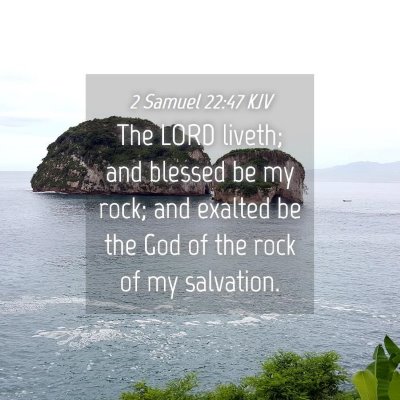 Picture 04 - 2 Samuel 22:47 KJV - The LORD liveth; and blessed be my rock; and - Bible Verse Picture