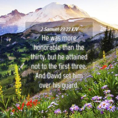 Picture 04 - 2 Samuel 23:23 KJV - He was more honorable than the thirty, but he - Bible Verse Picture
