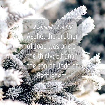 Picture 04 - 2 Samuel 23:24 KJV - Asahel the brother of Joab was one of the thirty; - Bible Verse Picture