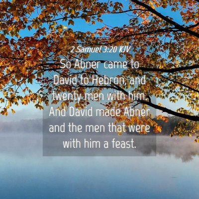 Picture 04 - 2 Samuel 3:20 KJV - So Abner came to David to Hebron, and twenty men - Bible Verse Picture