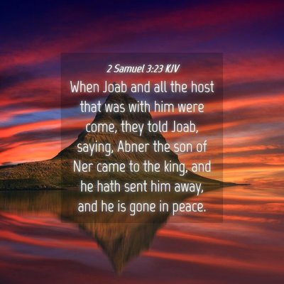 Picture 04 - 2 Samuel 3:23 KJV - When Joab and all the host that was with him were - Bible Verse Picture
