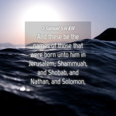 Picture 04 - 2 Samuel 5:14 KJV - And these be the names of those that were born - Bible Verse Picture
