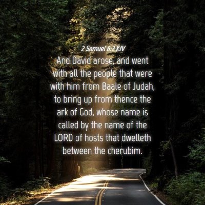 Picture 04 - 2 Samuel 6:2 KJV - And David arose, and went with all the people - Bible Verse Picture