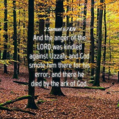 Picture 04 - 2 Samuel 6:7 KJV - And the anger of the LORD was kindled against - Bible Verse Picture