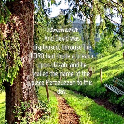 Picture 04 - 2 Samuel 6:8 KJV - And David was displeased, because the LORD had - Bible Verse Picture