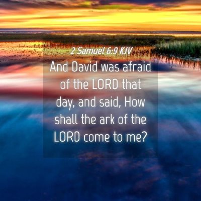 Picture 04 - 2 Samuel 6:9 KJV - And David was afraid of the LORD that day, and - Bible Verse Picture