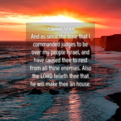 Picture 04 - 2 Samuel 7:11 KJV - And as since the time that I commanded judges to - Bible Verse Picture