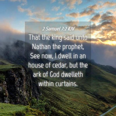Picture 04 - 2 Samuel 7:2 KJV - That the king said unto Nathan the prophet, See - Bible Verse Picture