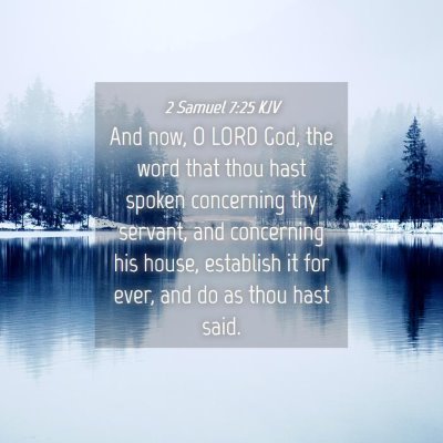 Picture 04 - 2 Samuel 7:25 KJV - And now, O LORD God, the word that thou hast - Bible Verse Picture