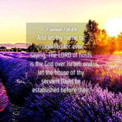 Picture 04 - 2 Samuel 7:26 KJV - And let thy name be magnified for ever, saying, - Bible Verse Picture